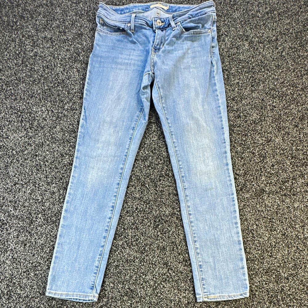 Levi’s Women’s Light Wash Blue Skinny Mid Rise 5-Pocket Denim Jeans 28